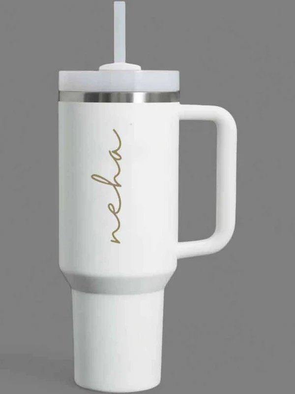 Custom Name Tumbler with Gold Script – 40 oz photo 3