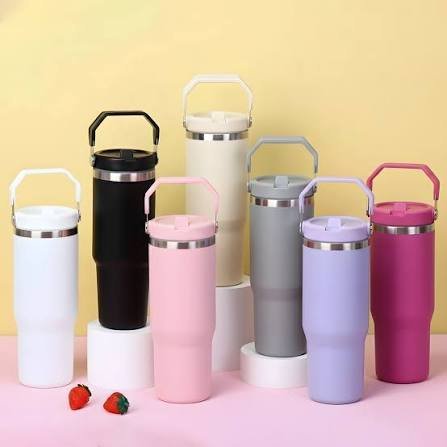 Flip Straw Tumbler with Carry Handle – Customised Name (30 oz) photo 3