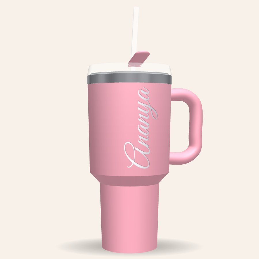 Personalised tumblers in 5 colours with names