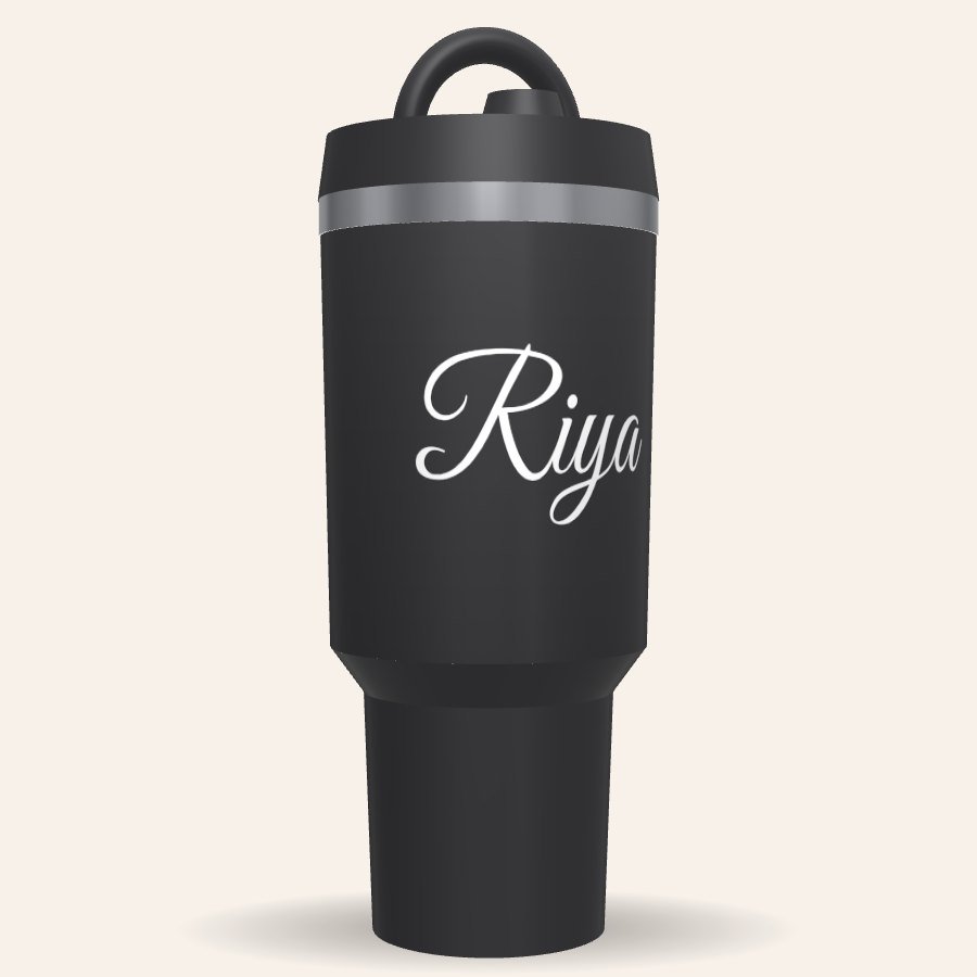 Flip Straw Tumbler with Carry Handle – Customised Name (30 oz)